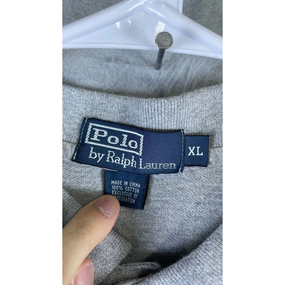 Polo Ralph Lauren Polo Shirt Mens XL Gray Excellent Short Sleeve Pique Cotton